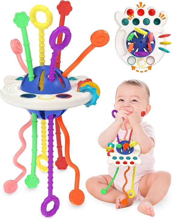 Circle Toys UFO Educational Sensory Activity Toy - Montessori Development Set for Toddlers 1-3 Years Old