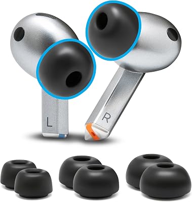 WC TipZ Galaxy - Upgraded Galaxy Buds 3 Pro Memory Foam Ear Tips by Wicked Cushions | Improved Comfort, Tighter Seal & Better Foam Rebound Time for Samsung Galaxy Buds Pro 3 | Black