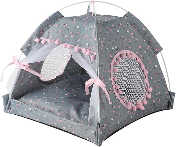 Pet Tent House Dogs Bed Portable Removable Puppies Cat Indoor Outdoor Kennels Cave