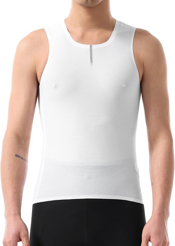 GRC Men's Cycling Base Layer Quick Dry Bike Undershirt Sleeveless Cycling Jersey Mesh Bicycle Vest Compression Shirts