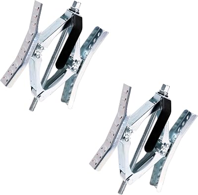 HENGS INDUSTRIES Set of 2 New X-Shaped Wheel Chocks with Drill Bit Adapter & Manual Crank | Enhanced Anti-Move Tire Lock Technology | RV, Travel Trailer, Camper | HG-80009