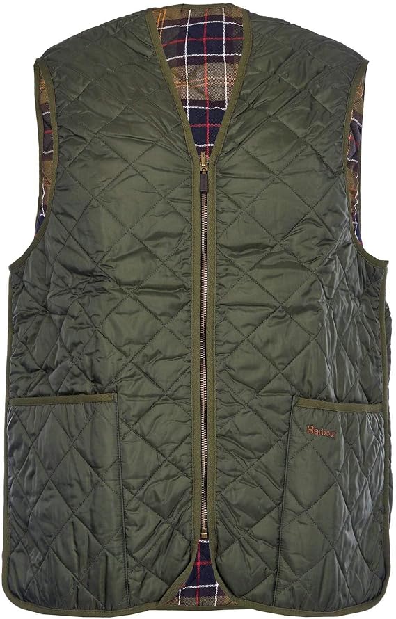 Barbour Mens Waistcoat/Zip-in Liner - Quilted 38 Olive