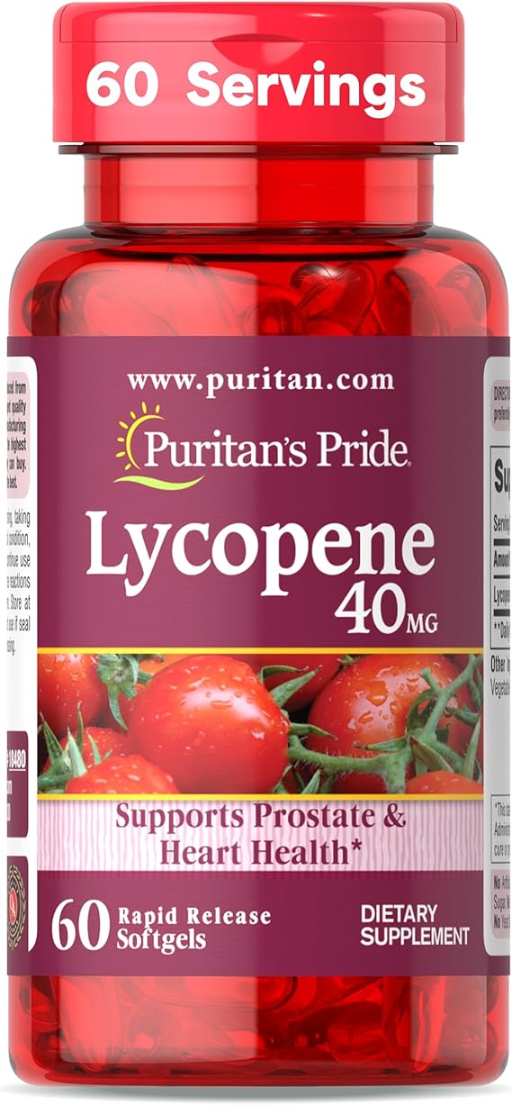 Puritan's Pride Premium Lycopene 40mg, 60 Rapid Release Softgels