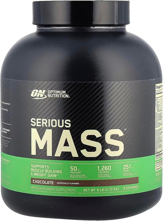 Optimum Nutrition Serious Mass Chocolate Flavored 2.73kg 8 Service