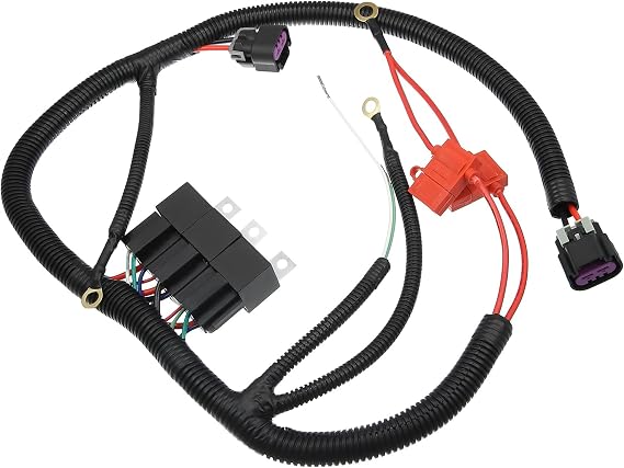 Dual Electric Fan Upgrade Wiring Harness Conversion Kit 7L5533A226T for GM 1999-2006 ECU Control Engine Double Cooling Fan Wire Dual Fan Relay Kit