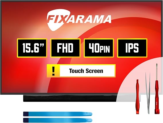 Screen Replacement for BOE NV156FHM-T07 V8.1 Grade A+ | 40pin Touch 60Hz FHD 1920x1080 Matte IPS 15.6" LED LCD Display with Tools Tape