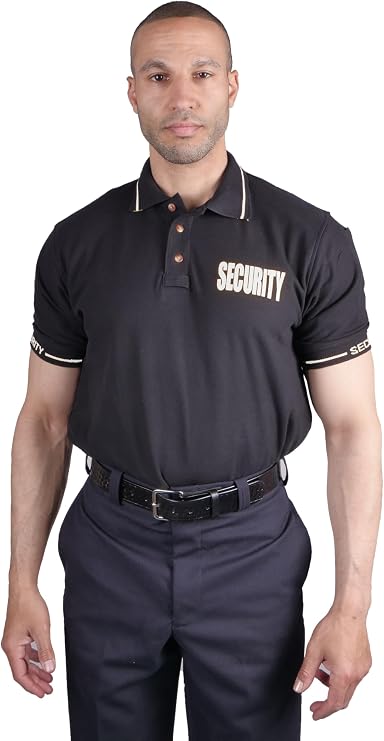 First Class Poly Cotton Tactical Security Polo Shirt with Woven Security Sleeves and Collars