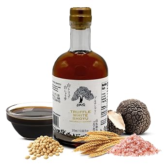 HAKU Truffle White Shoyu Naturally Brewed Aged 2 Years, 12.68 Oz (375 ml) - Traditional Gourmet Dipping Sauce & Marinade for Sushi, Meat, Rice, Stir Fry, Dumplings, Asian Cuisines