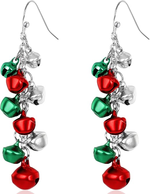 FULLIVE Christmas Earrings, Hypoallergenic Holiday Dangle Xmas Earrings, Holiday Jewelry Christmas Accessories for Women