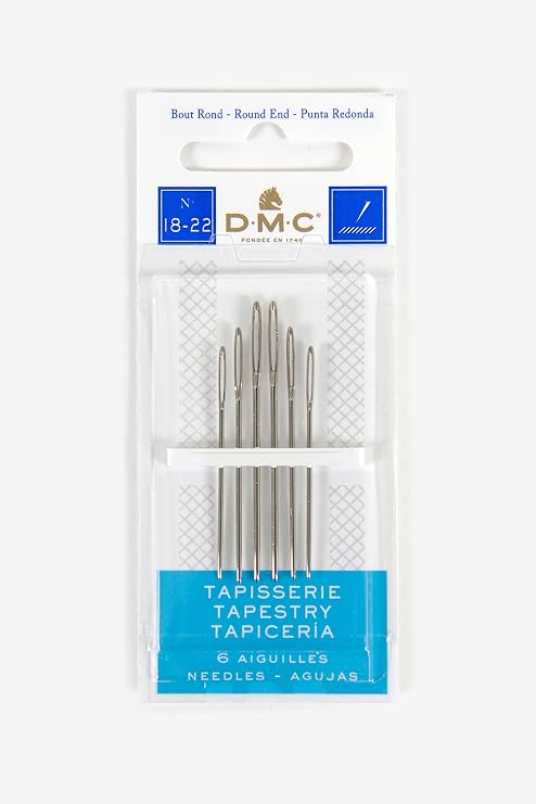 DMC 1767-18/22 Tapestry Hand Needles, 6-Pack, Size 18/22