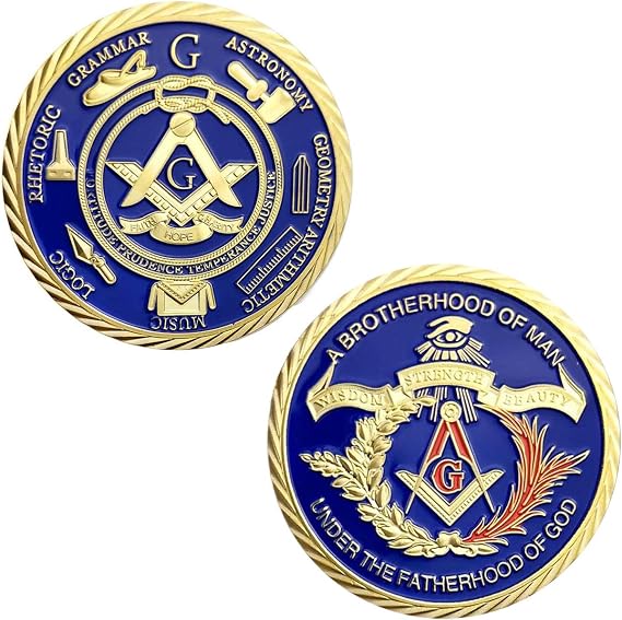 Commemorative Masonic Coin Brotherhood of Man Challenge Coin Freemason Commemorative Souvenir Gift