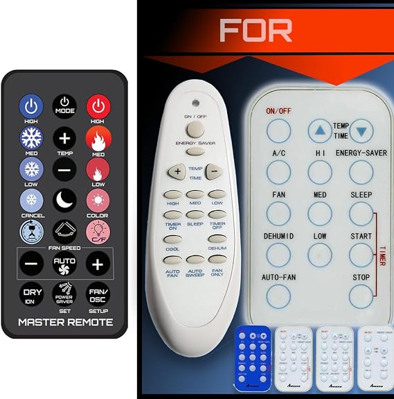 Replacement Air Conditioner Remote Control for The Haier/Amana AC & Comfort aire A/C Remotes Remote Controller Models: HW