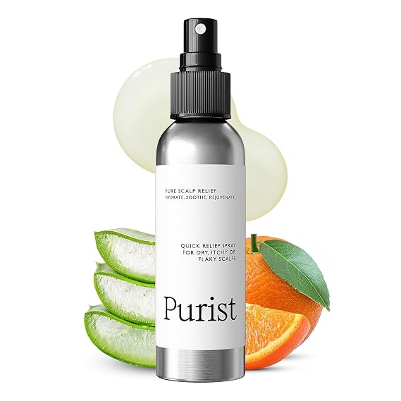 Purist Dandruff Spray Leave-In Itchy, Dry Scalp Treatment Hydrating, Lightweight, Soothing Scalp Moisturizer Scalp Care Spray for Dryness, Dandruff, Flaky Scalp Non-Greasy and Quick Relief | Quick Itch Relief, Hydrating Formula, Lightweight & Non-Greasy, Soothes Dryness, Fights Flakes, Leave-In Daily Spray