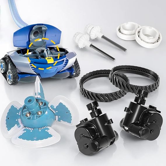 Replacement Tune-Up Kit Fit for Zodiac MX8/MX8EL Pool Cleaners Includes High-Durability Drive Shafts, Tracks, Bearings & Control Devices R0525100 R0526100 R0527000 R0524700 R0524800 R0524900