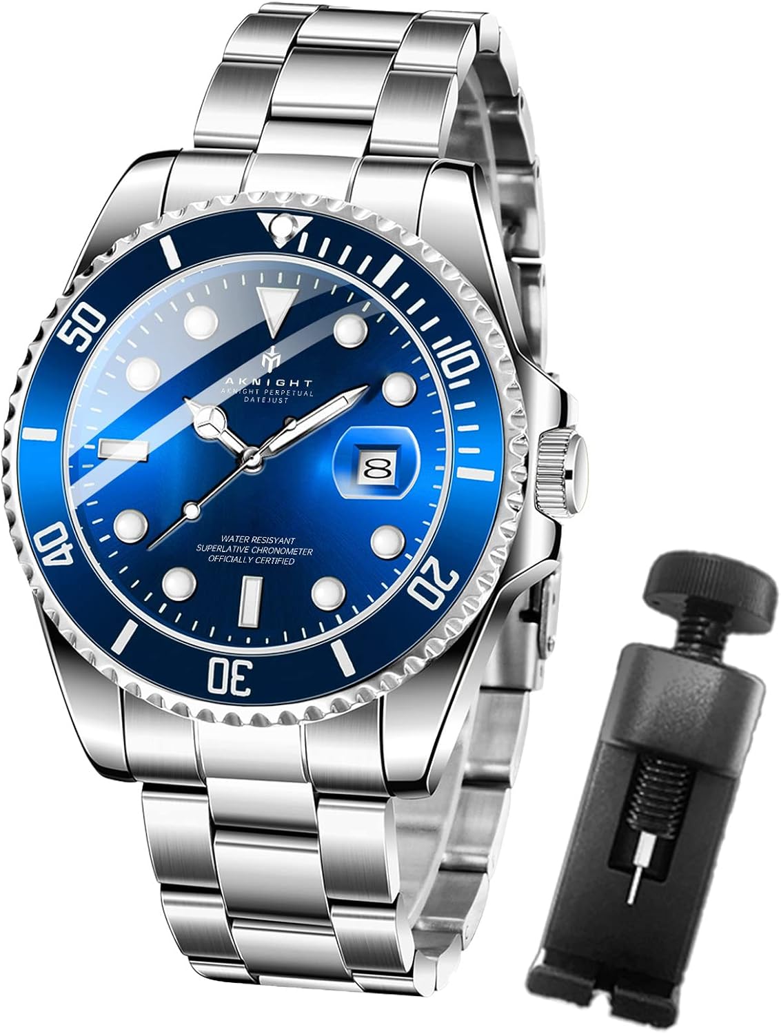 BENYAR Mens Watches, Waterproof Chronograph Analog Quartz Movement Men's Wrist Watch, Fashion Business Easy Read Luminous Watches for Men with Calendar
