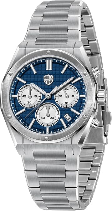 RollsTimi RT7934 Chronograph Quartz Watches for Men Japan VK63 Movement | Stainless Steel Men Fashion Sport Waterproof Watch