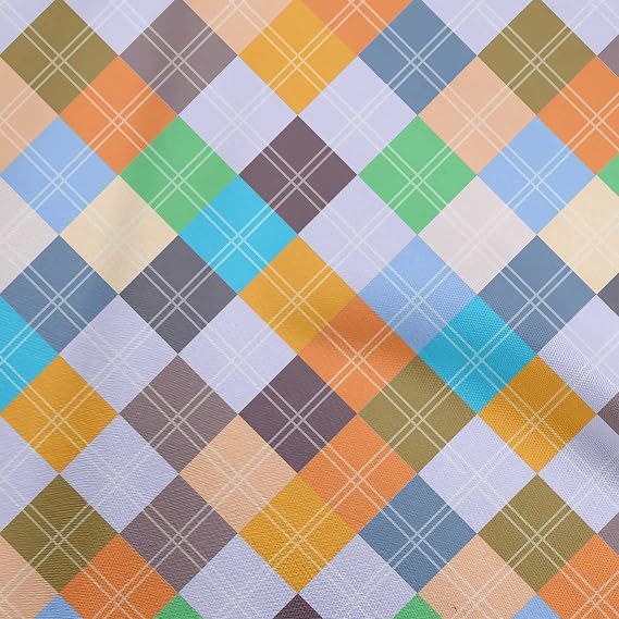oneOone Cotton Poplin Pastel Purple Fabric Check Sewing Craft Projects Fabric Prints By Yard 42 Inch Wide-9702
