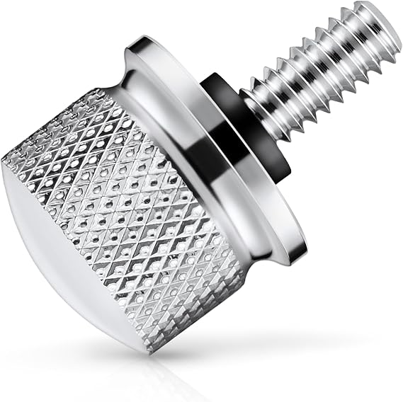 JUSTTOP Chrome Aluminum Seat Bolt Screw, Compatible with Harley Davidson 1996-2025, Harley Davidson Accessories, Powersports Body Kits