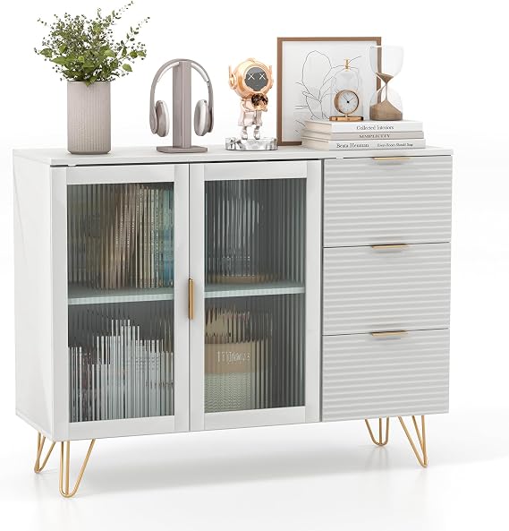 COSTWAY Buffet Cabinet with Storage, Modern Sideboard Storage Cabinet