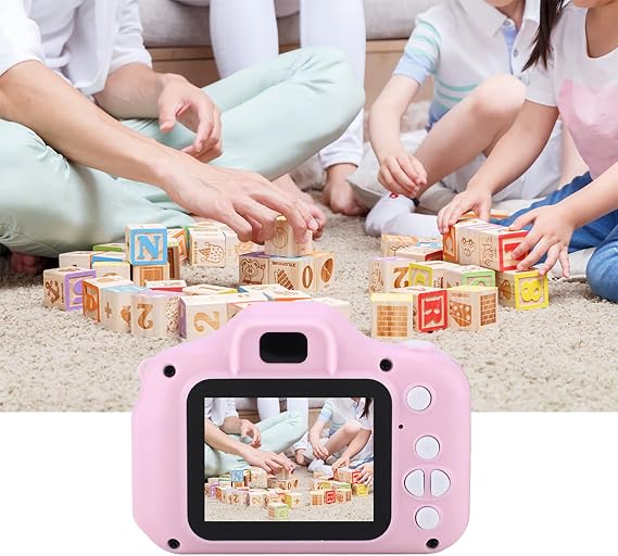 Camera Kids Camera Mini Kids Camer for Girls 2.0in IPS Color Portable Children's Digital Camera with Photo Video Function HD 1080P Children Camera with Neck Lanyard for New Year Pink