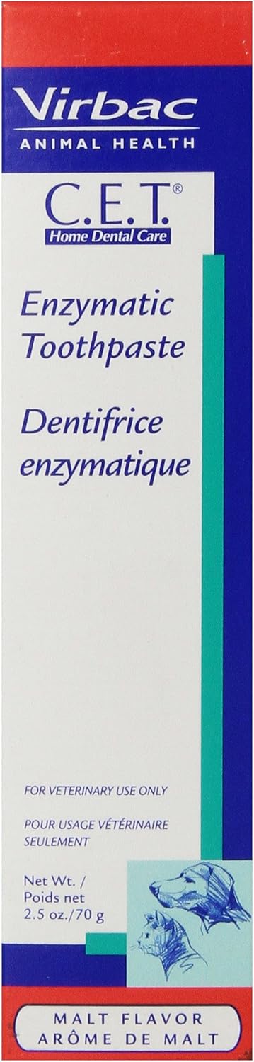 Virbac Plaque Tartar Control Enzymatic Dog and Cat Toothpaste, 2.5 oz, Beef