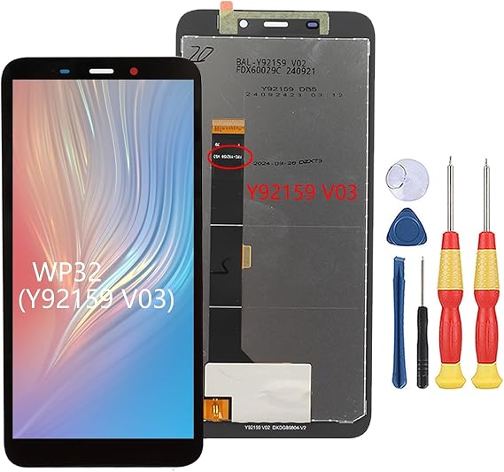 LCD Display Compatible with OUKITEL WP32 LCD Display Touch Screen Assembly Repair Replacement Parts with Tools(Y92159 V03)
