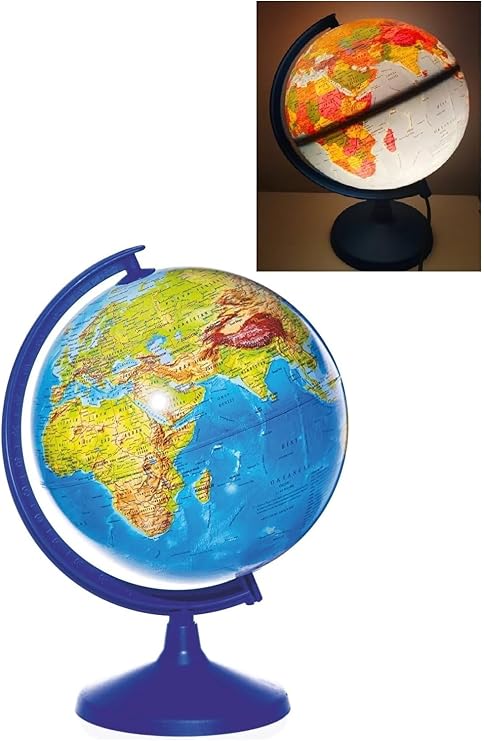Illuminated Sphere - 30 Cm - The World Sphere is Both Political and Physical The Largest Educational Place Sphere