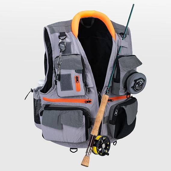 Goture Fishing Vest, Lightweight Breathable Nylon Fly Fishing Vest Pack