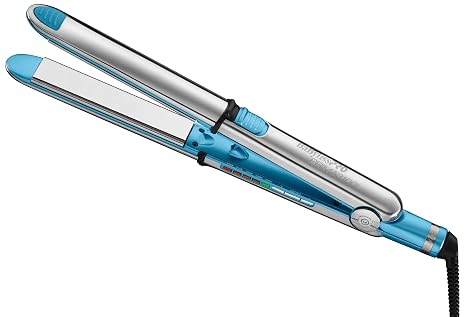 BaBylissPRO Nano Titanium Prima Ionic Hair Straightener Professional Flat Iron & Curling Iron in One for Stylists, Pro Styling Hair Tool