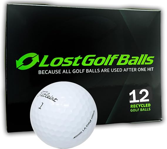 Titleist Pro V1 2023 Model Refinished Golf Balls 12 Pack Tour-Level Distance, Soft Feel, and Control Premium Refinished Quality