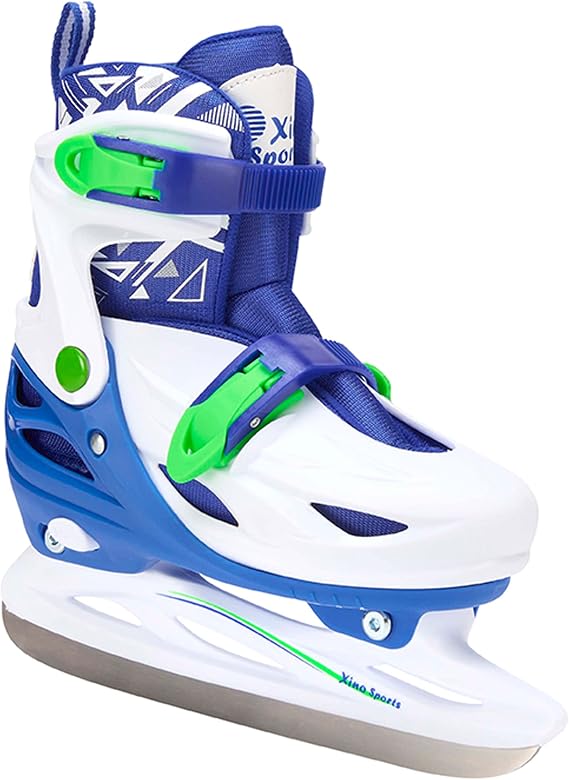 Adjustable Ice Skates - for Girls and Boys, Two Awesome Colors - Blue and Pink, Soft Padding and Reinforced Ankle Support, Fun to Skate!...