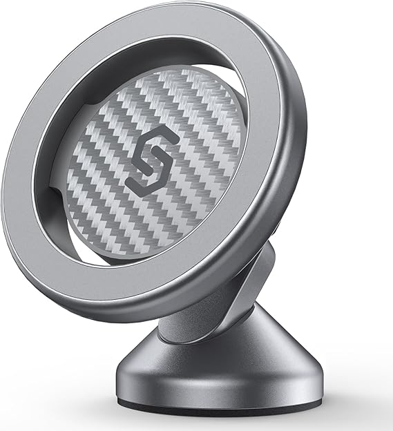 SYNCWIRE MagSafe Car Mount, Adjustable Magnetic Phone Holder, Carbon Fiber