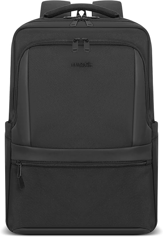 Mack Office Eco MCE-1212 Çevre Dostu 16 inç Su İtici Laptop Sırt Çantası, USB Şarj Portlu Bilgisayar ve Notebook Çantası, Kadın Erkek Bilgisayar İş Çantası, Üniversite Okul Çantası, Siyah