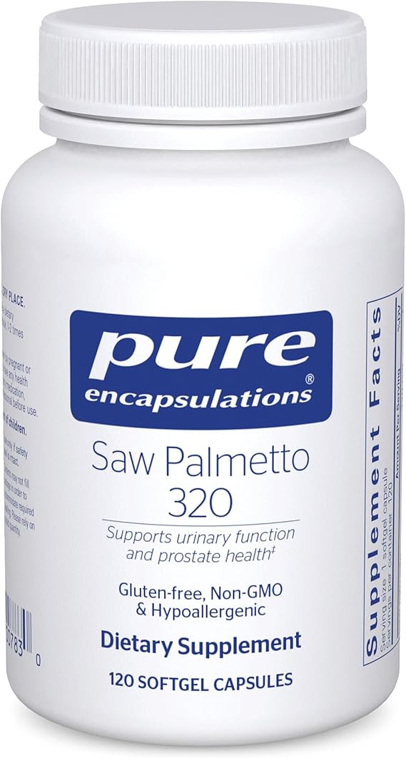 Pure Encapsulations Saw Palmetto 320, 120 Softgel Capsules | Fatty Acids and Other Essential Nutrients to Support Metabolism and Urinary Function*, with Saw Palmetto Extract