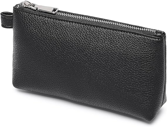 PU Leather Makeup Simple and Comfortable Handbag Small Exquisite Fashion Storage Bag, Black, Simple