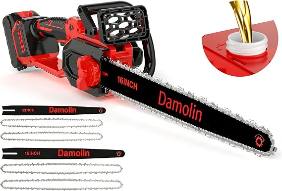 12"+16" 2-IN-1 Brushless Chainsaw Cordless Compatible with Milwaukee M18