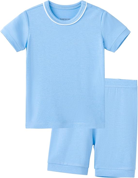 pureborn Baby Pajamas Set Toddler Snug Fit Cotton Sleepwear 2pcs 12M-7Y | Buttery soft, silky smooth, breathable, lightweight, ruffled cuffs, snug fit, gentle on skin