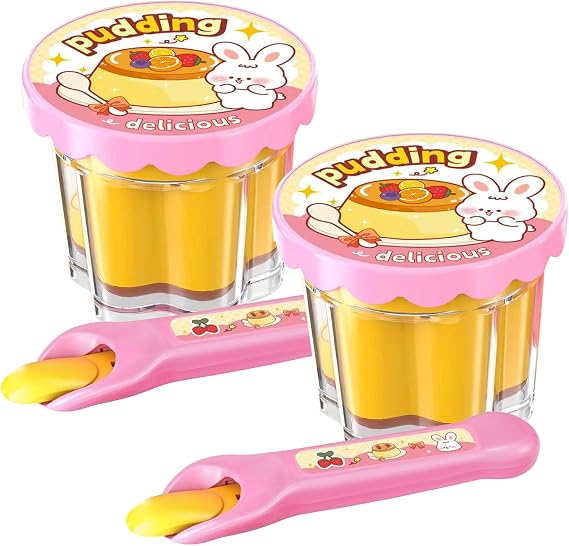 Food Toys Pudding Feeding Toys Doll Toy Foods Set for Toddlers 3 4 5 6 a Spoon Perfect for Doll Role Play Small Easter Basket Stuffers Outdoor Birthday Activities Toys(1 Pieces)