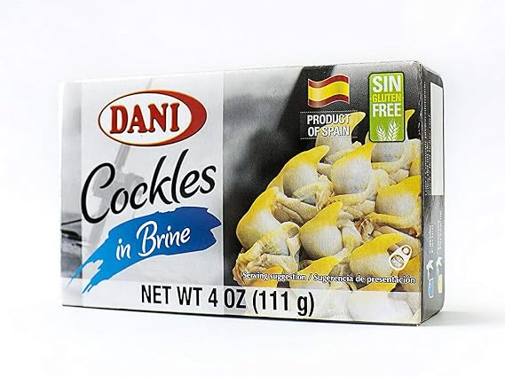 Berberechos Canned 4oz Tin Cockles in Brine Natural From Galicia Spain