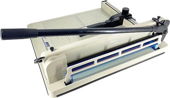 HFS(R) Heavy Duty Guillotine Paper Cutter 400 Sheet Capacity | Solid Steel Construction (A3-17'' paper cutter)