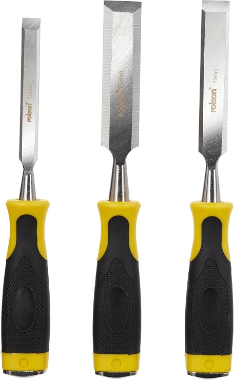 Rolson 56105 3 pc Wood Chisel Set 12, 19 & 25 mm