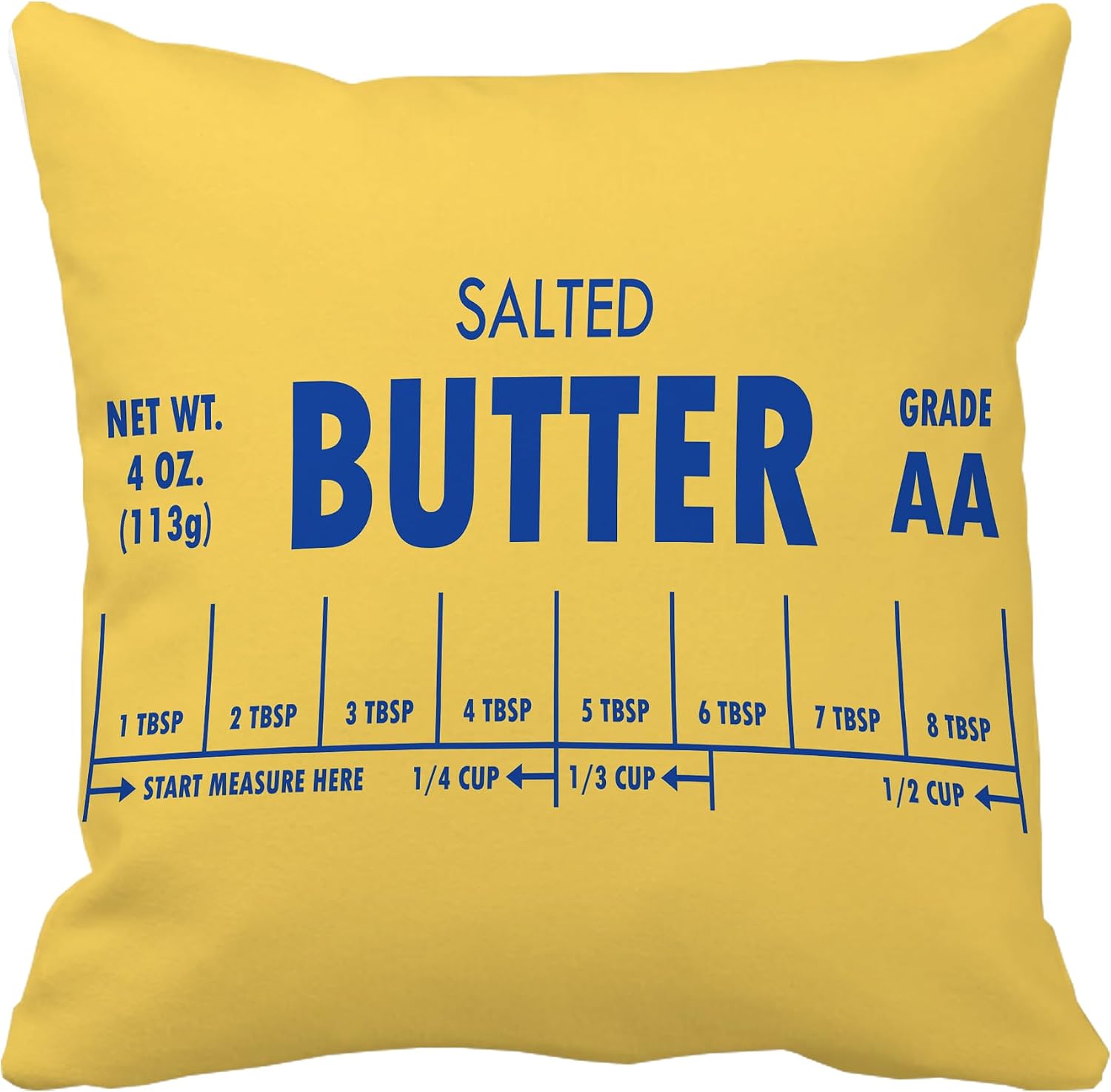 Butter Lover 18x18 Inch Funny Throw Pillow Cover, Foodie Food Decorative Cushion Case, Home Kitchen Room Decor Chef Baker Hostess Mom Wife Sister Her Kid Boy Girl Pet Gift Novelty Pillowcase