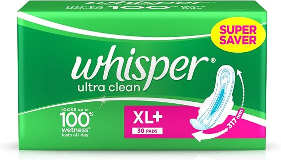 Whisper Ultra Clean -XL Wings (30 Pads)