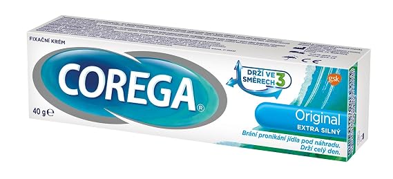 Corega Extra Strong - Denture Adhesive Cream - 40g