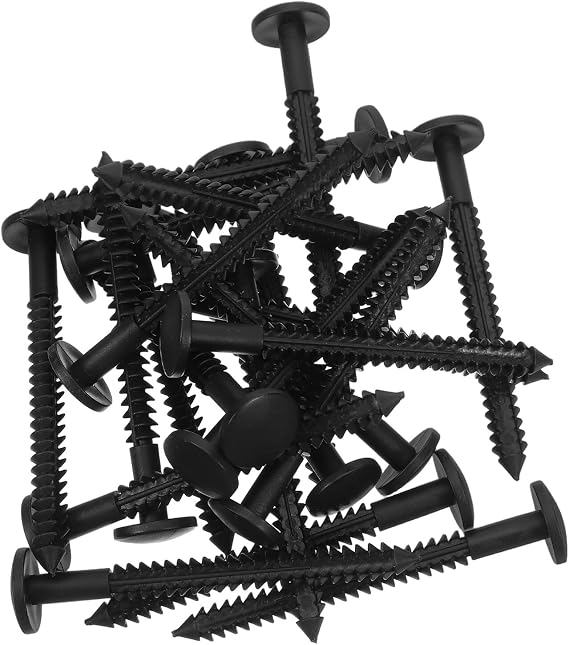 Ipetboom 36pcs Plastic Shutter Fasteners for Vinyl Shutters with Wide Compatibility and Effortless Installation, Black Window Blind Repair Pins Suitable for Office and Window Repair