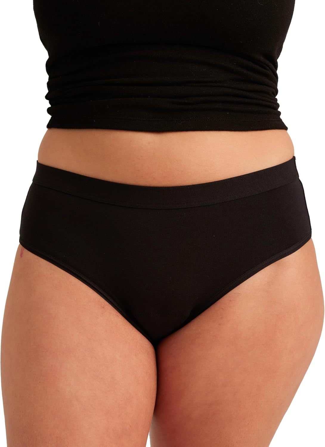 saalt EveryWear Cotton Brief Period Underwear - Heavy Absorbency - Comfortable, Thin, and Keeps You Dry from All Leaks