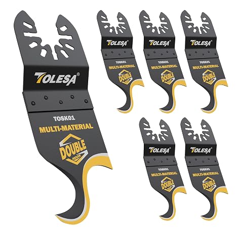 TOLESA Oscillating Hook Knife Blades 5-Pack