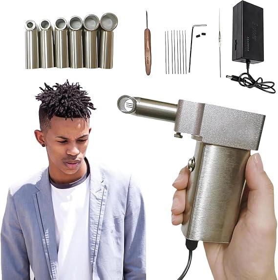 Dreadlocks Machine,Portable Dreadlocks Machine,with 6 Replacement Holes,7 Adjustable Speed Settings,Automatic Dreadlock Machine,Easy Use Dreadlock Maker Machine
