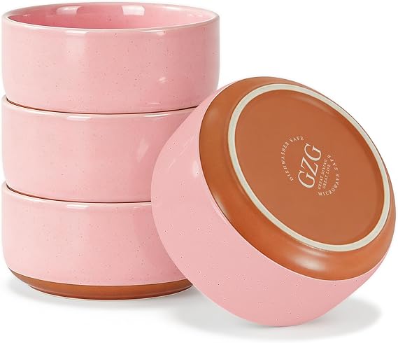 GZG 6 Inch Ceramic Cereal Bowls Set of 4, 28oz