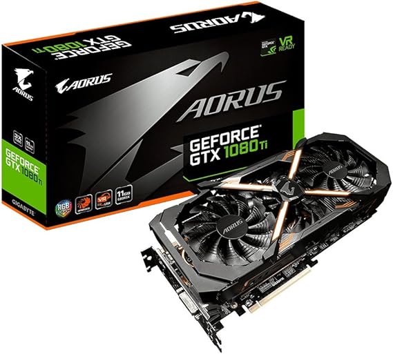 GIGABYTE AORUS GeForce GTX 1080 Ti 11GB Graphic Cards GV-N108TAORUS-11GD